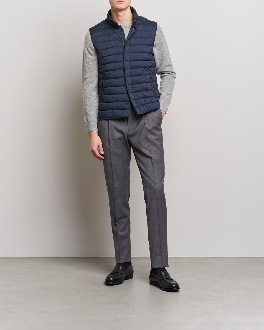 Herre | Vester | Herno | Nuage Matt Nylon Vest Navy