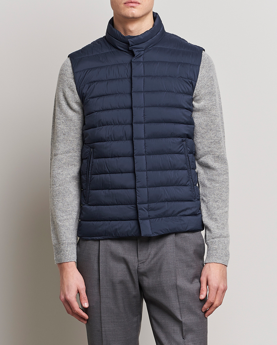 Herre | Vester | Herno | Nuage Matt Nylon Vest Navy