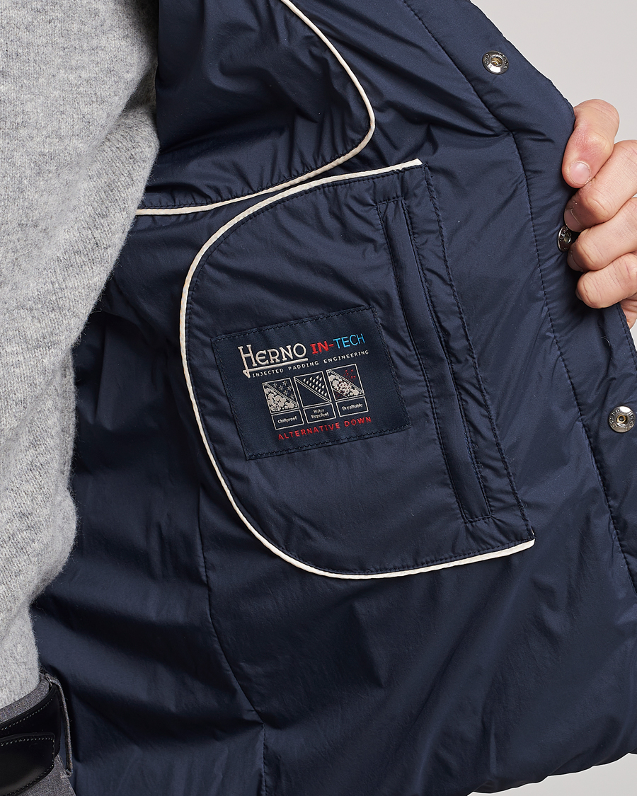 Herre | Vester | Herno | Nuage Matt Nylon Vest Navy
