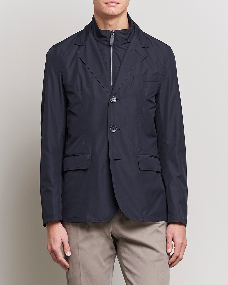 Herre | Dressede jakker | Herno | Nylon Zip Blazer Navy