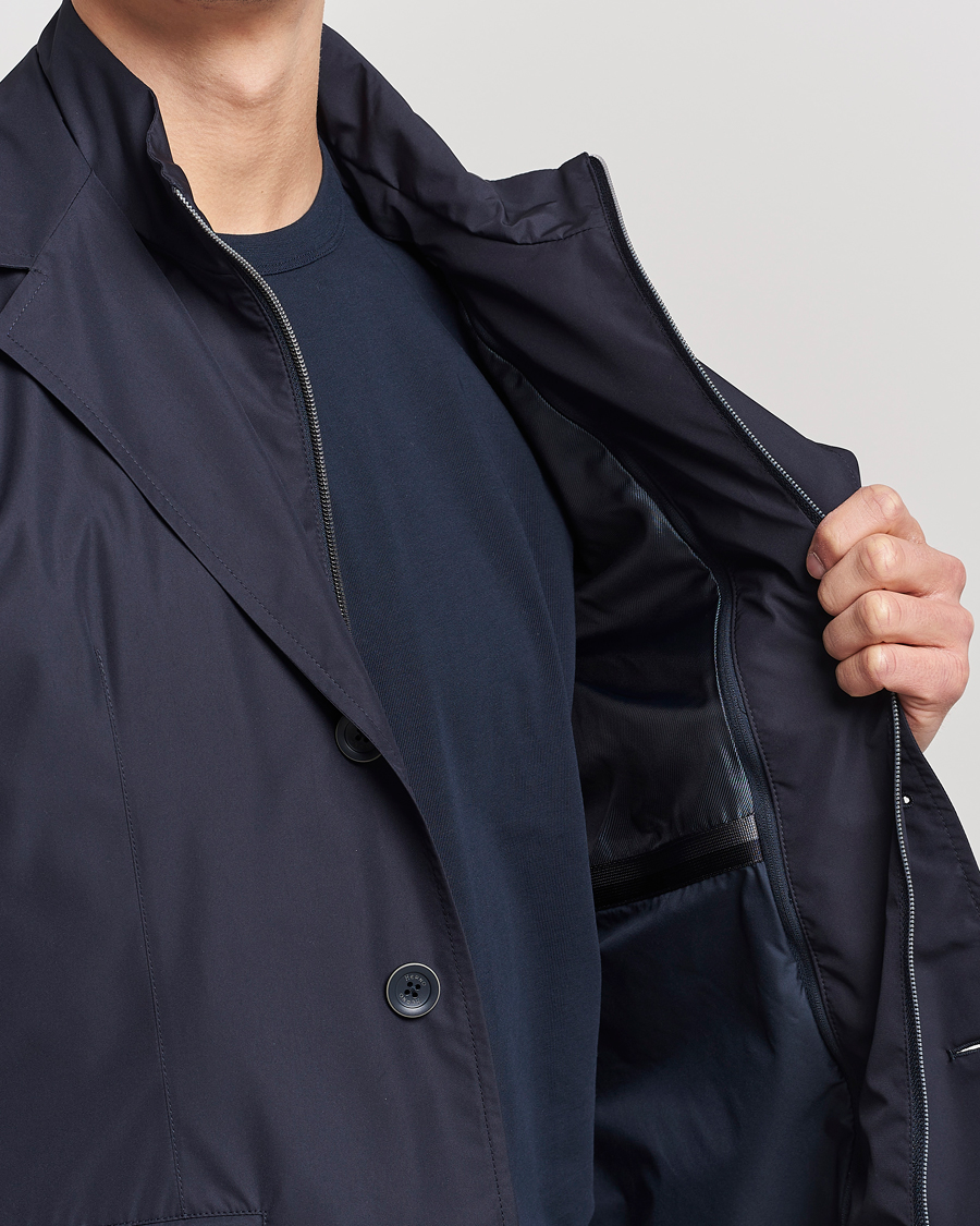 Herre | Jakker | Herno | Nylon Zip Blazer Navy