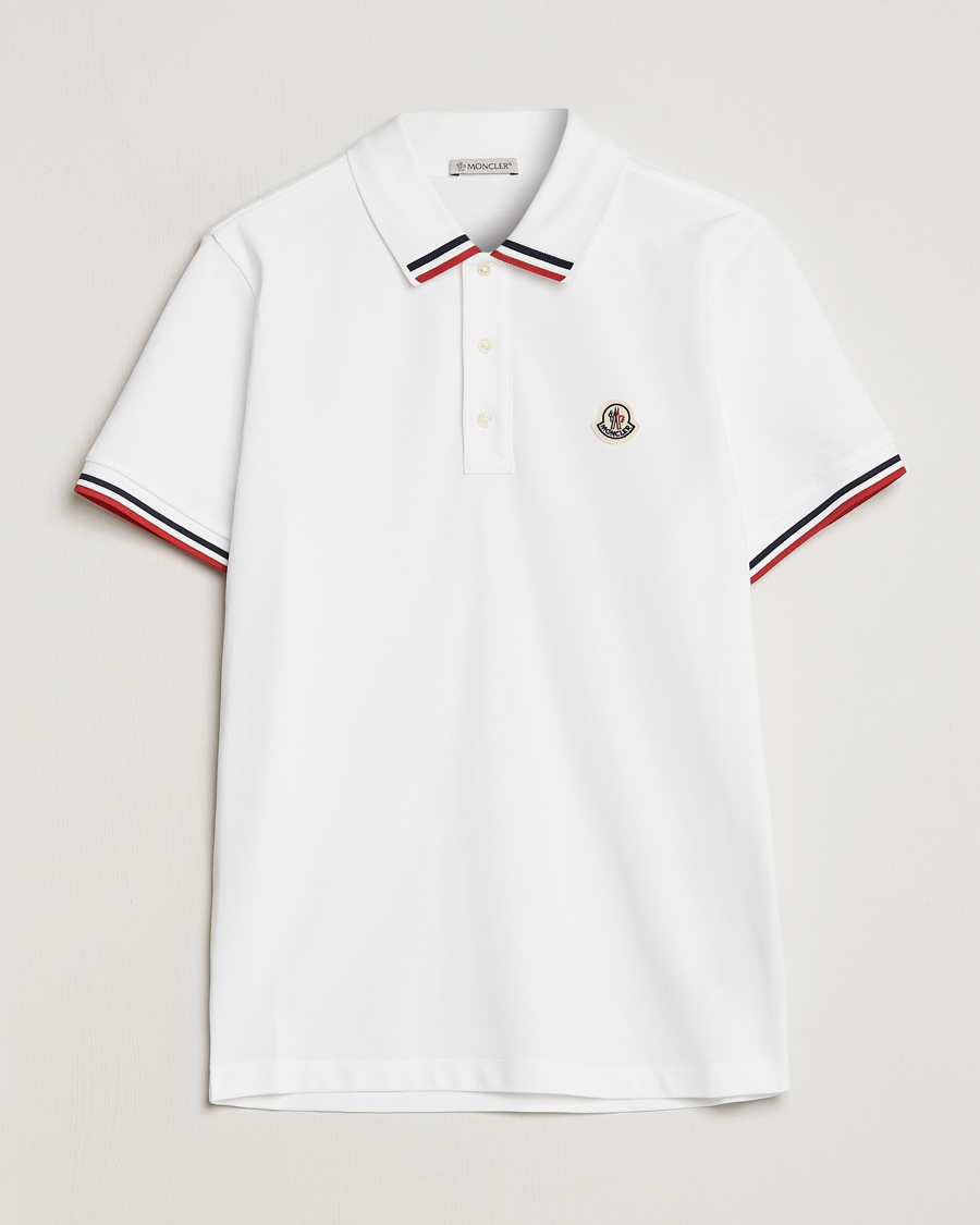 Herre | Pikéer | Moncler | Tricolor Rib Polo White