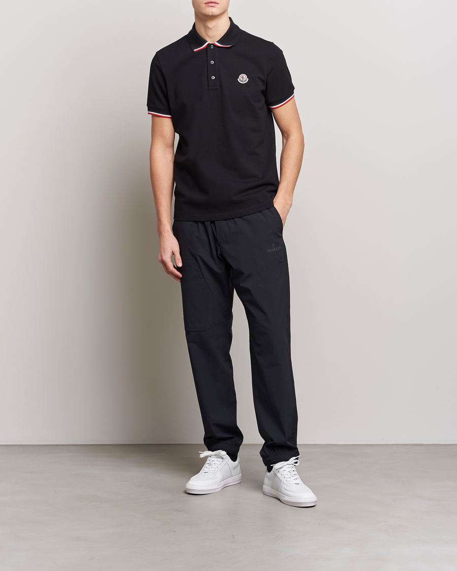 Herre | Pikéer | Moncler | Tricolor Rib Polo Black