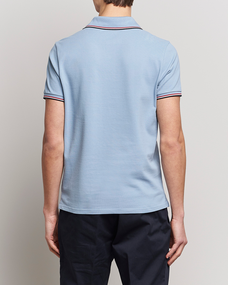 Herre | Pikéer | Moncler | Contrast Rib Polo Light Blue