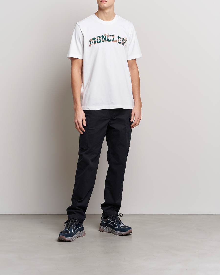 Herre | T-Shirts | Moncler | Camouflage Lettering T-Shirt White