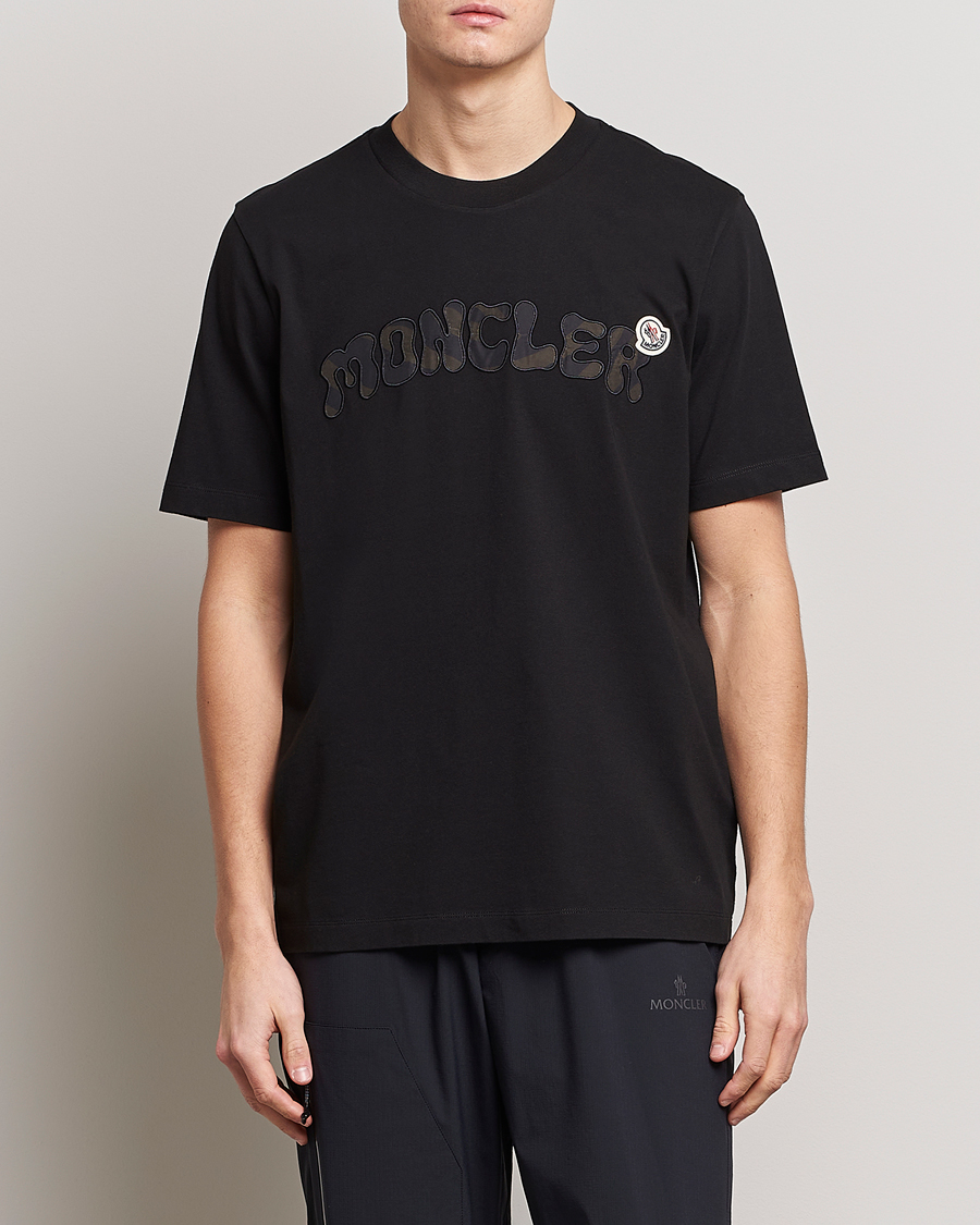 Herre |  | Moncler | Camouflage Lettering T-Shirt Black