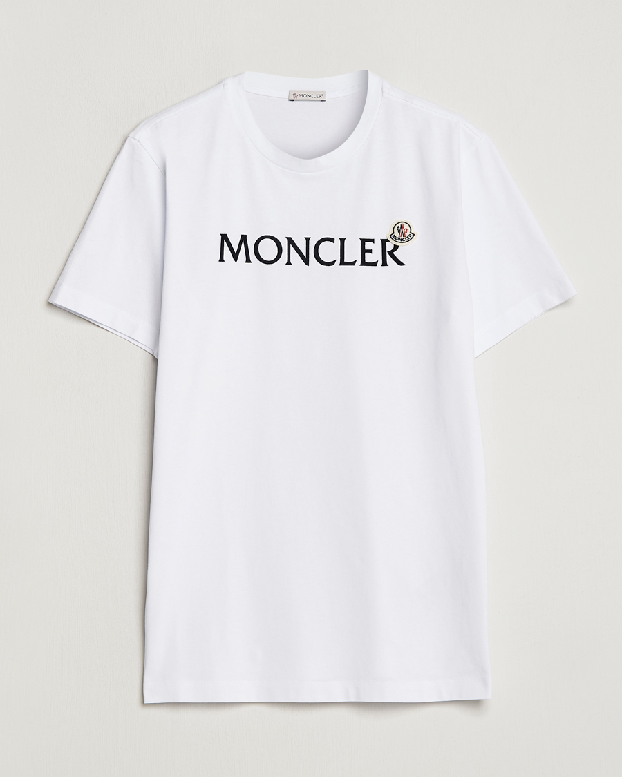 Herre | T-Shirts | Moncler | Lettering T-Shirt White