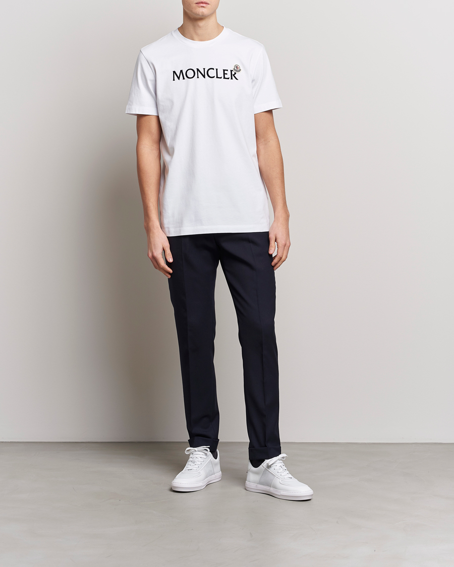 Herre | T-Shirts | Moncler | Lettering T-Shirt White