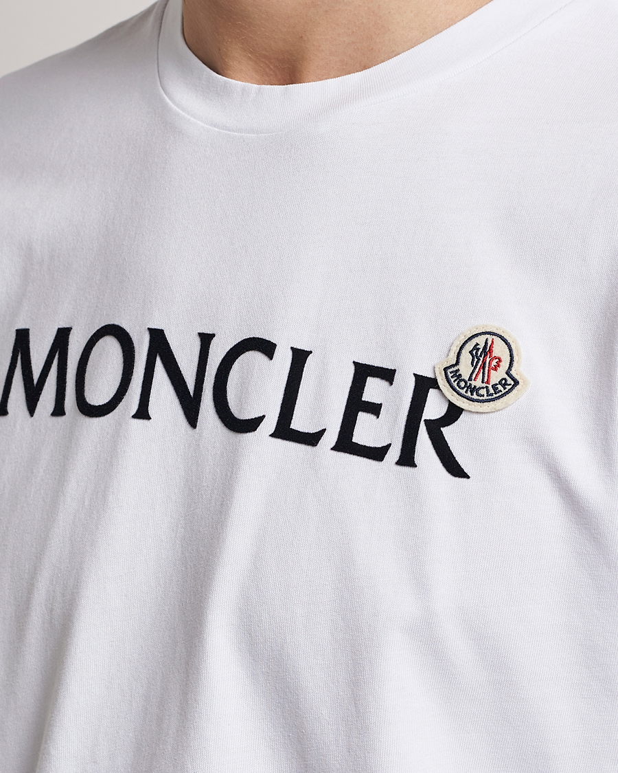 Herre | T-Shirts | Moncler | Lettering T-Shirt White