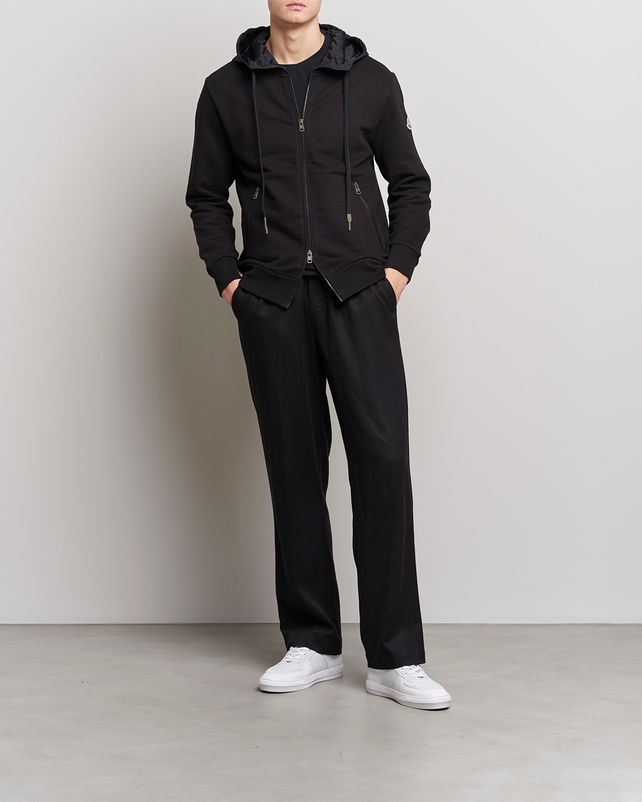 Herre | Gensere | Moncler | Hooded Zip Cardigan Black