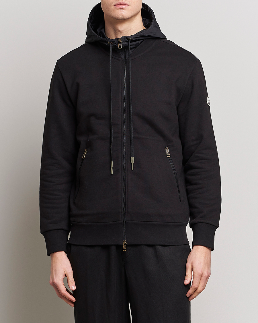Herre | Moncler | Moncler | Hooded Zip Cardigan Black