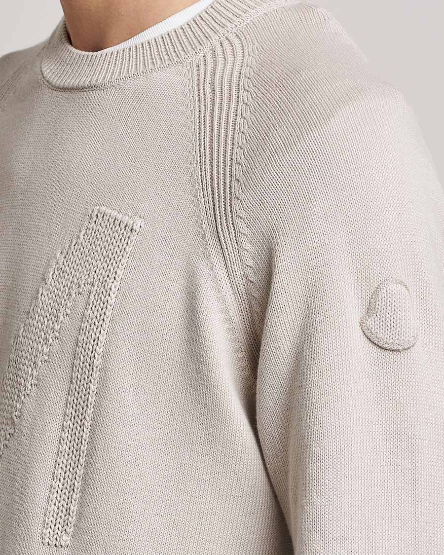 Herre | Gensere | Moncler | Embroidered Sweater Beige