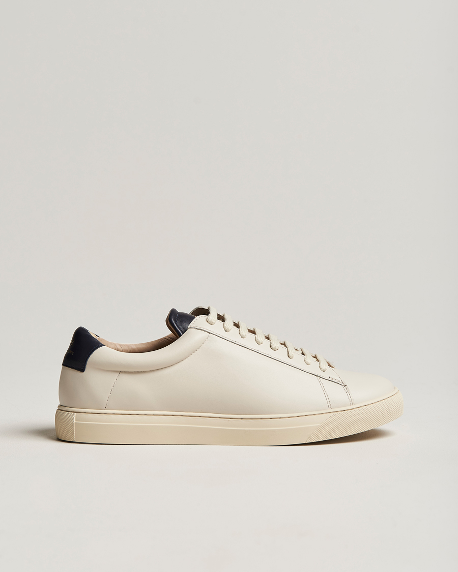 Herre | Zespà ZSP4 Nappa Leather Sneakers Off White/Navy | Zespà | ZSP4 Nappa Leather Sneakers Off White/Navy