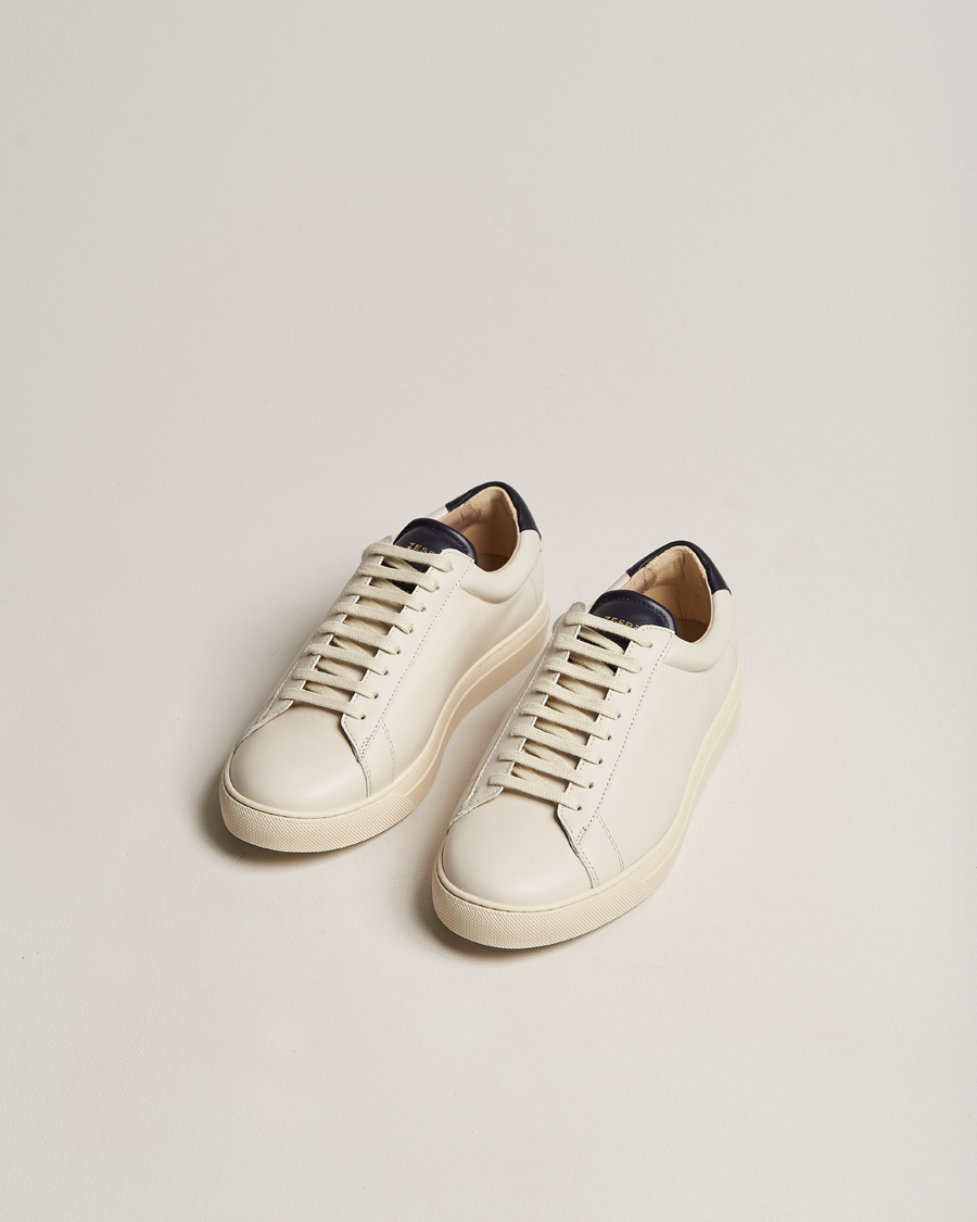 Herre |  | Zespà | ZSP4 Nappa Leather Sneakers Off White/Navy