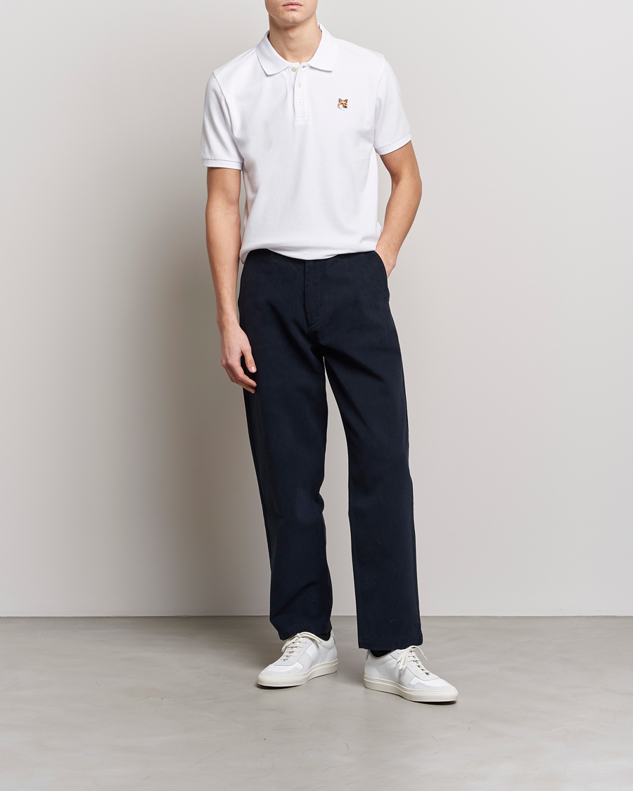 Herre | Pikéer | Maison Kitsuné | Fox Head Polo White