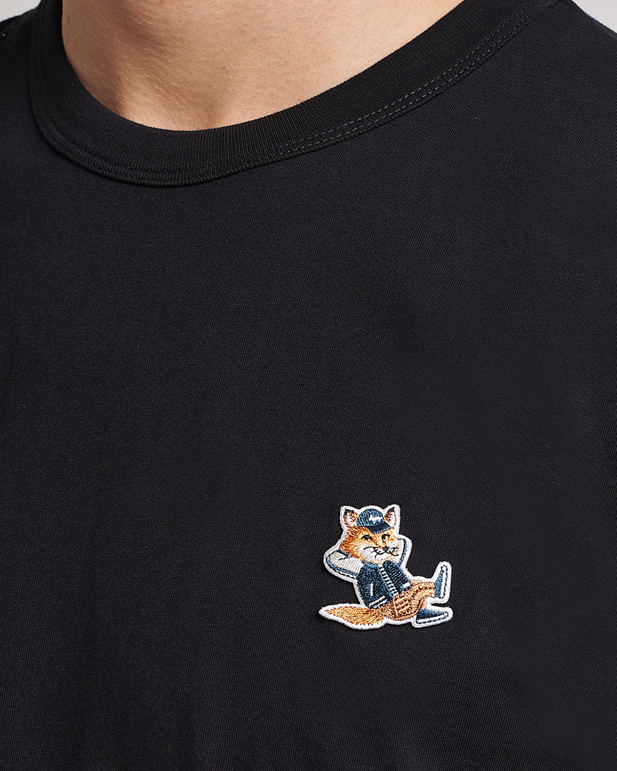 Herre | T-Shirts | Maison Kitsuné | Dressed Fox Patch Tee Black