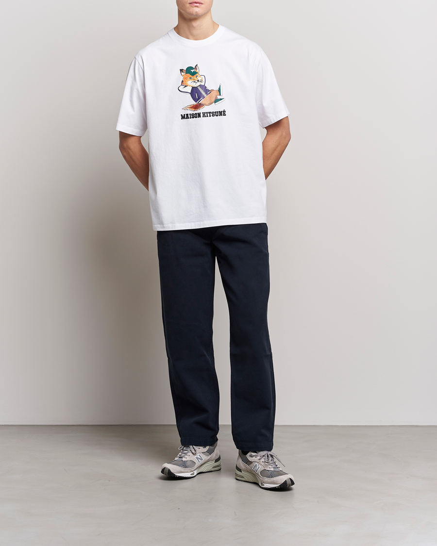 Herre | T-Shirts | Maison Kitsuné | Dressed Fox Print Tee White