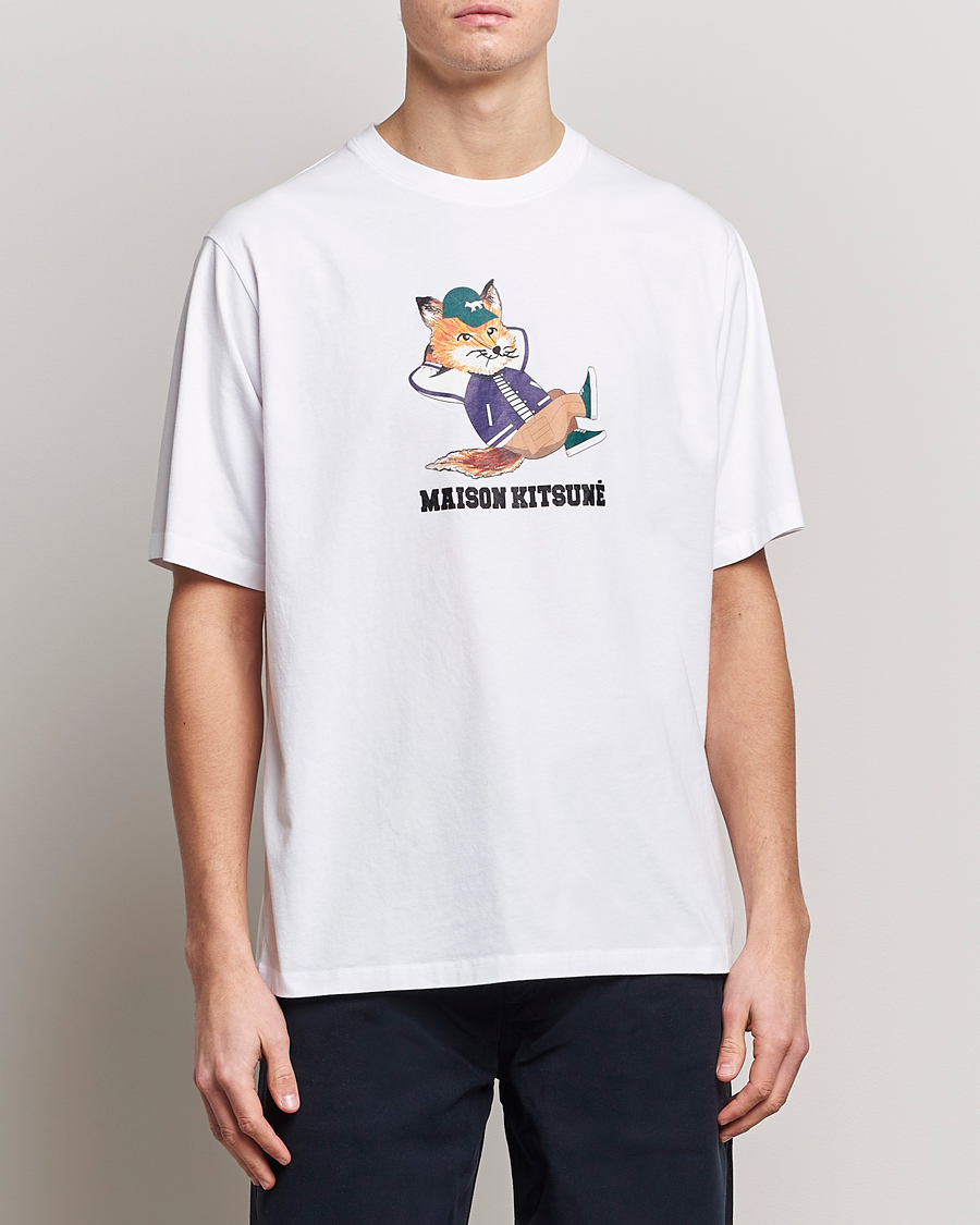 Herre | T-Shirts | Maison Kitsuné | Dressed Fox Print Tee White