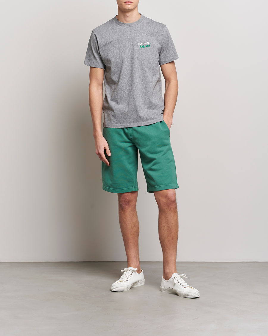 Herre | T-Shirts | Maison Kitsuné | Mini Handwriting Tee Grey Melange