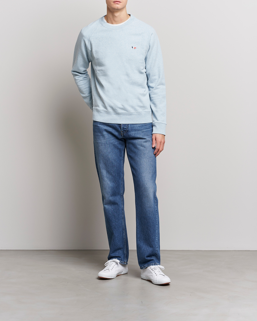 Herre | Gensere | Maison Kitsuné | Tricolor Fox Sweatshirt Blue Haze