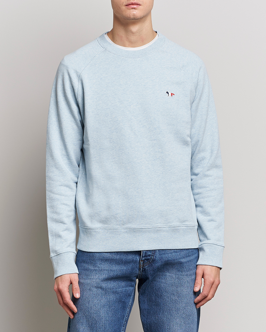 Herre |  | Maison Kitsuné | Tricolor Fox Sweatshirt Blue Haze