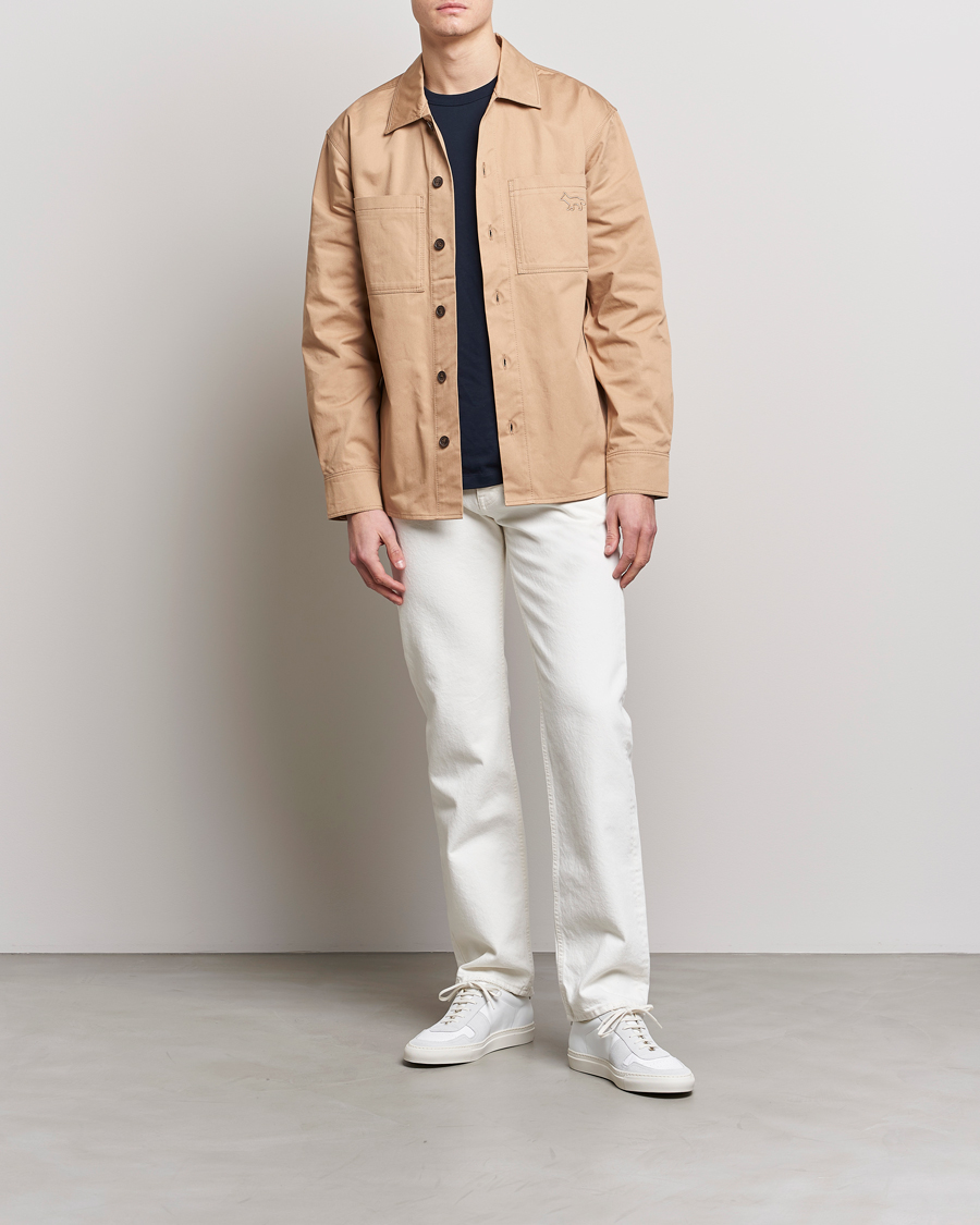 Herre | Jakker | Maison Kitsuné | Cotton Shirt Jacket Beige