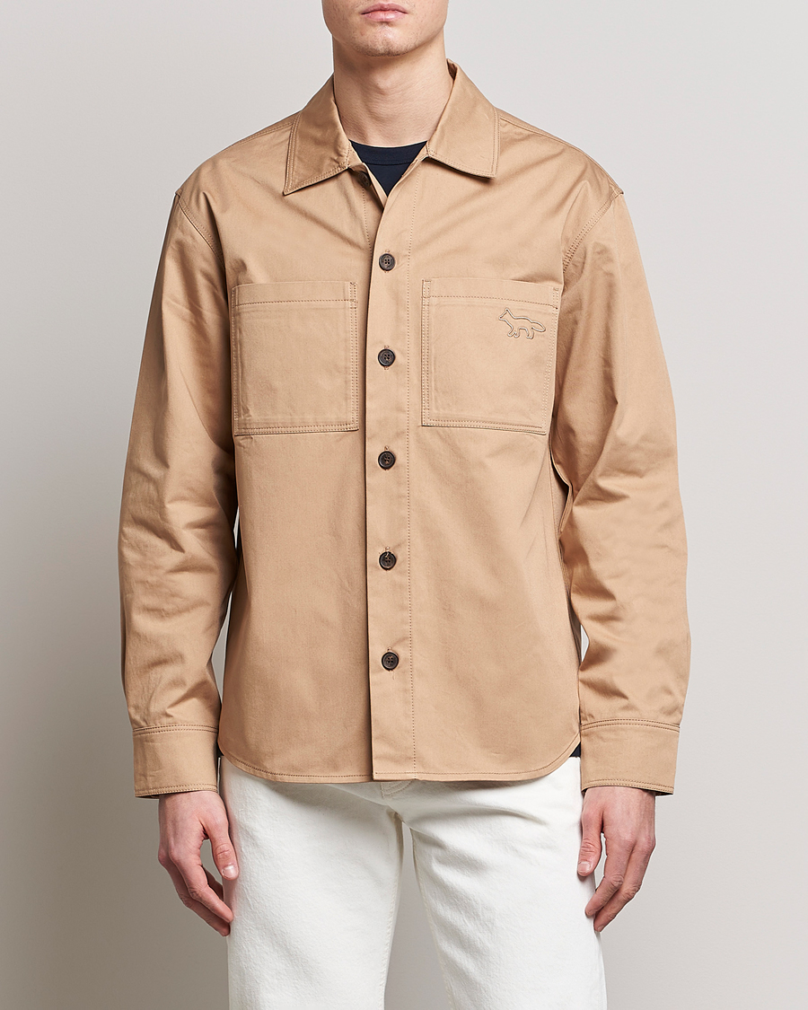 Herre |  | Maison Kitsuné | Cotton Shirt Jacket Beige