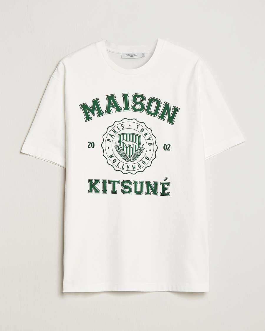 Herre | T-Shirts | Maison Kitsuné | Varsity Comfort Tee Off White