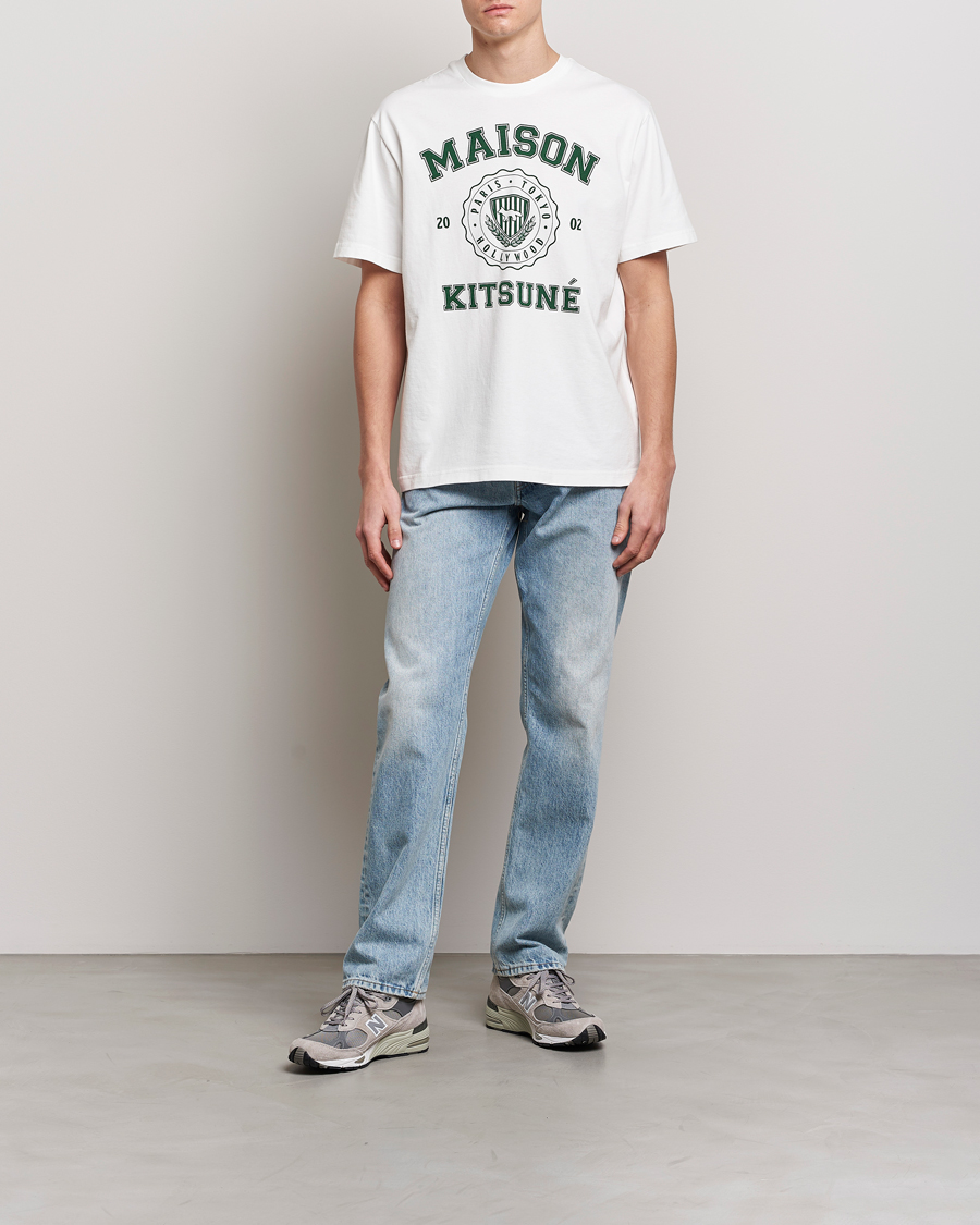 Herre | T-Shirts | Maison Kitsuné | Varsity Comfort Tee Off White
