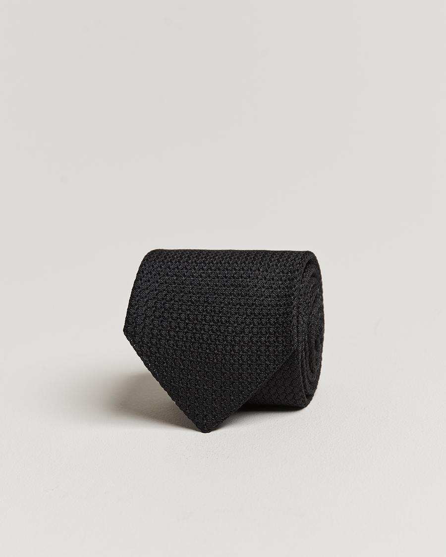 Herre | Amanda Christensen Silk Grenadine 8 cm Tie Black | Amanda Christensen | Silk Grenadine 8 cm Tie Black