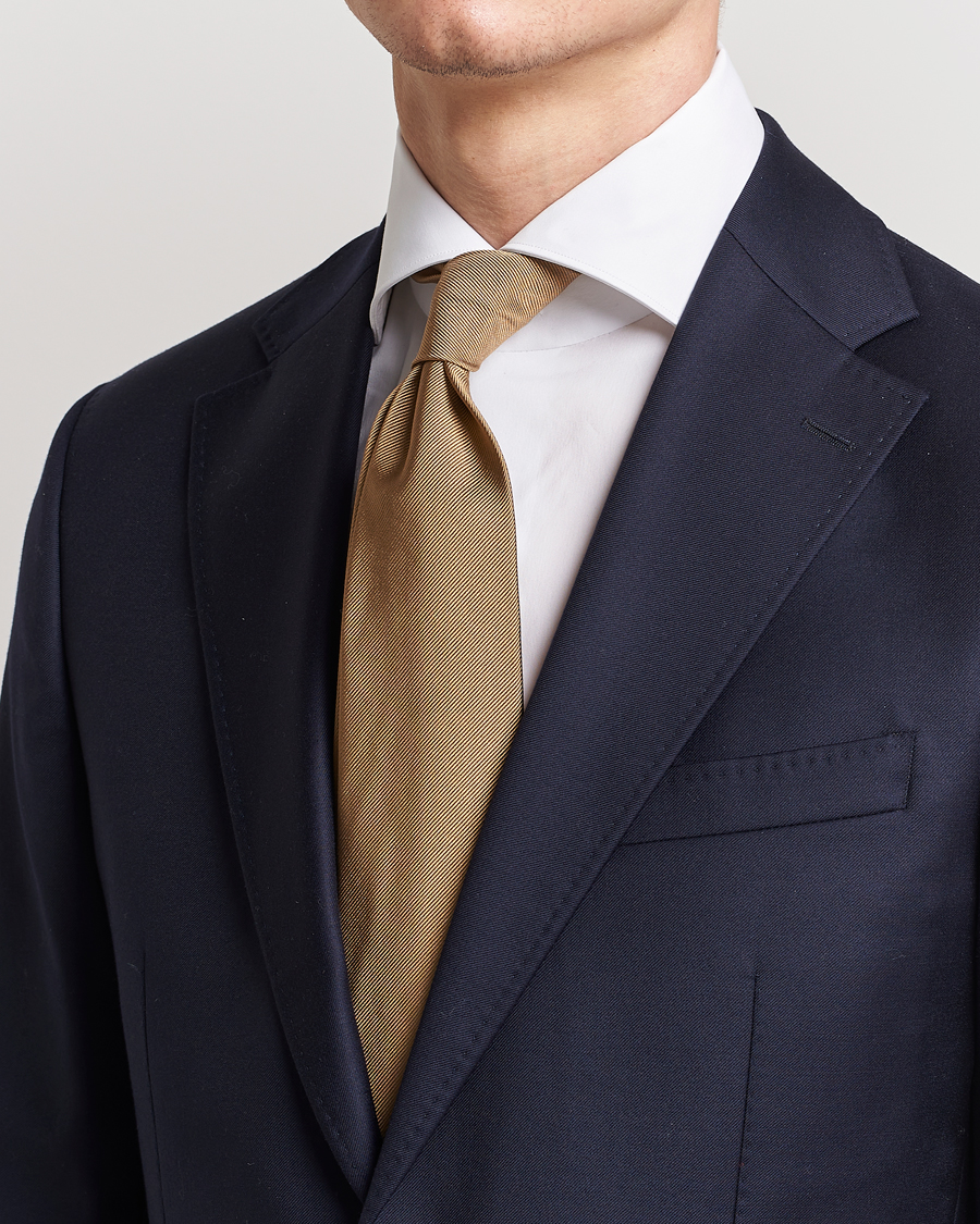 Men | Ties | Amanda Christensen | Plain Classic Tie 8 cm Sand