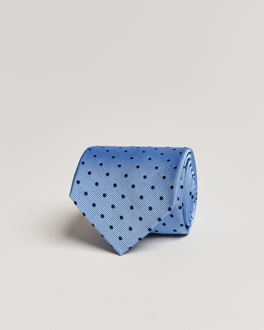 Herre | Slips | Amanda Christensen | Dot Classic Tie 8 cm Sky Blue/Navy