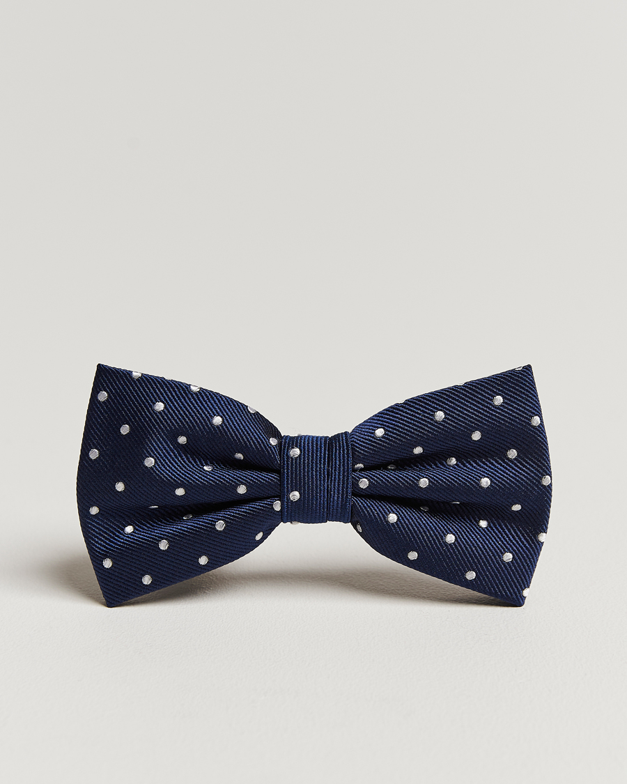 Herre | Amanda Christensen Dot Pre Tie Silk Navy/White | Amanda Christensen | Dot Pre Tie Silk Navy/White