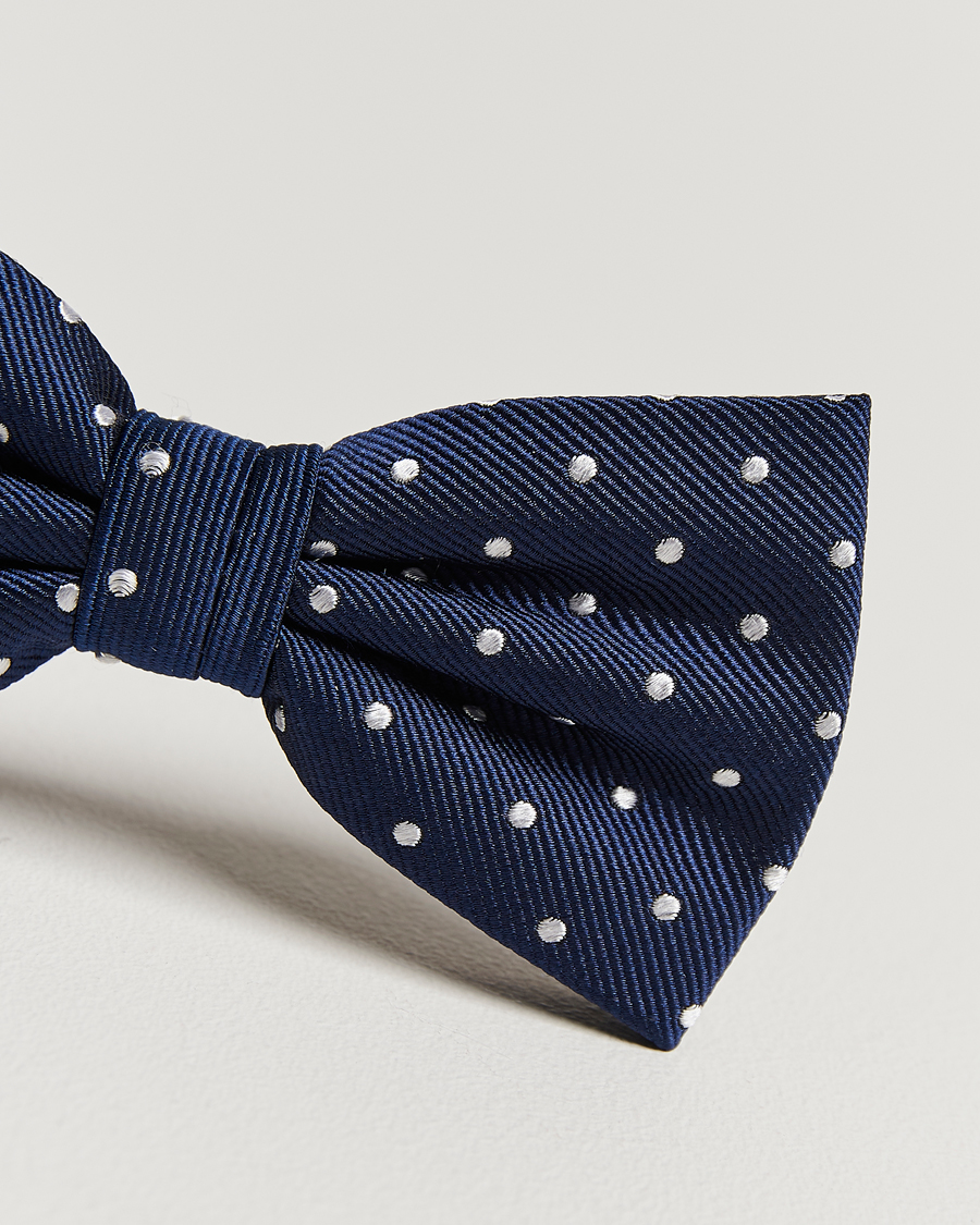 Herre | Amanda Christensen Dot Pre Tie Silk Navy/White | Amanda Christensen | Dot Pre Tie Silk Navy/White
