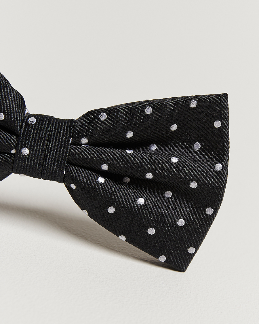 Herre | Amanda Christensen Dot Pre Tie Silk Black/White | Amanda Christensen | Dot Pre Tie Silk Black/White
