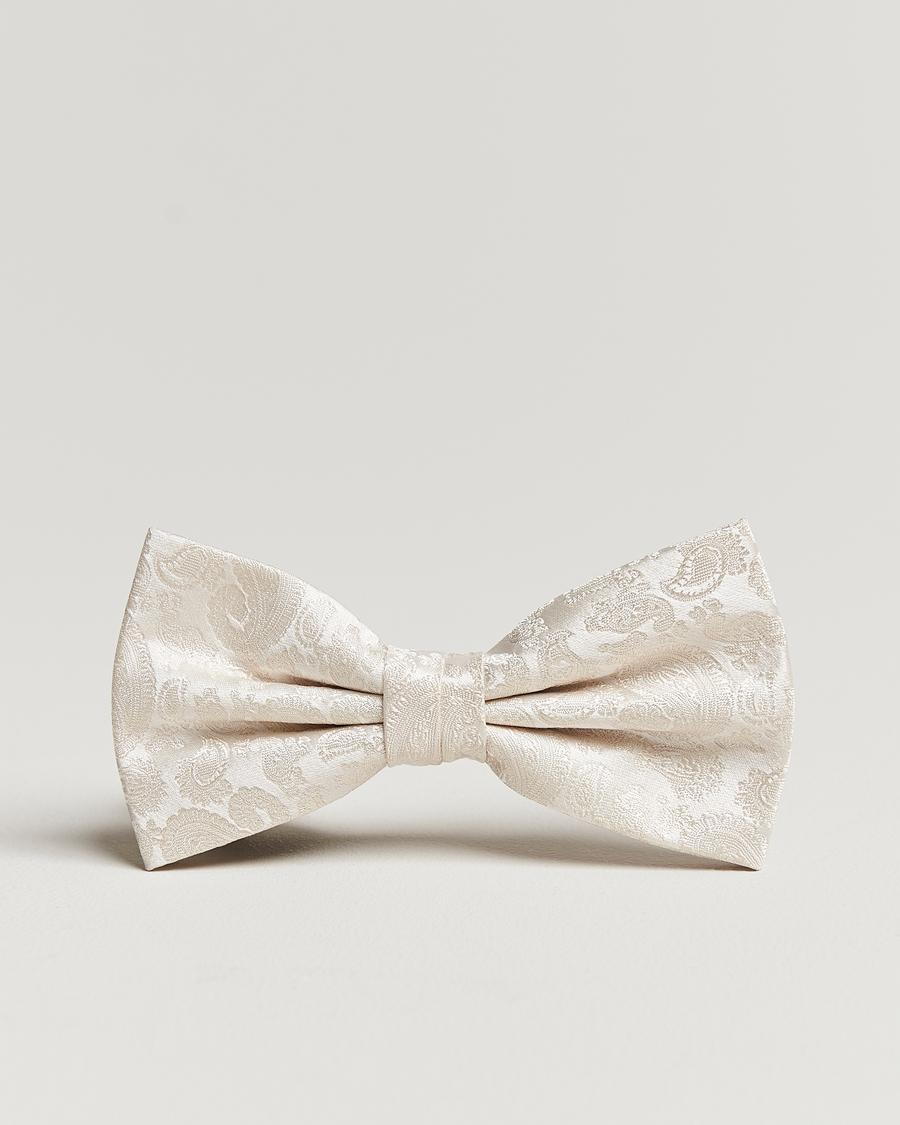 Herre | Amanda Christensen Tonal Paisley Pre Tie Silk Cream | Amanda Christensen | Tonal Paisley Pre Tie Silk Cream