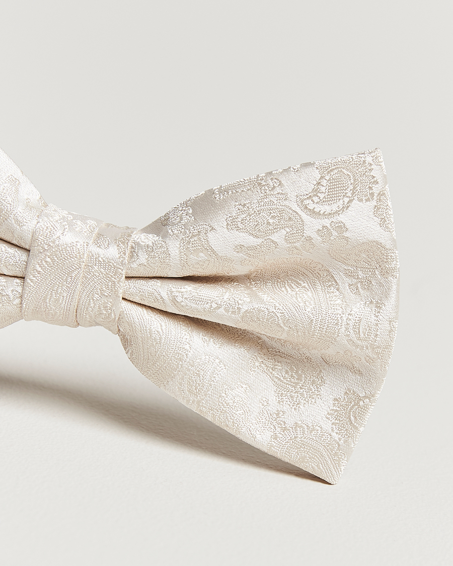 Herre | Amanda Christensen Tonal Paisley Pre Tie Silk Cream | Amanda Christensen | Tonal Paisley Pre Tie Silk Cream