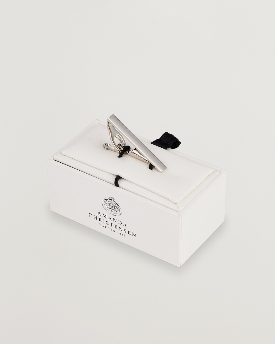 Herre | Slips | Amanda Christensen | Tie Clip 4 cm Silver