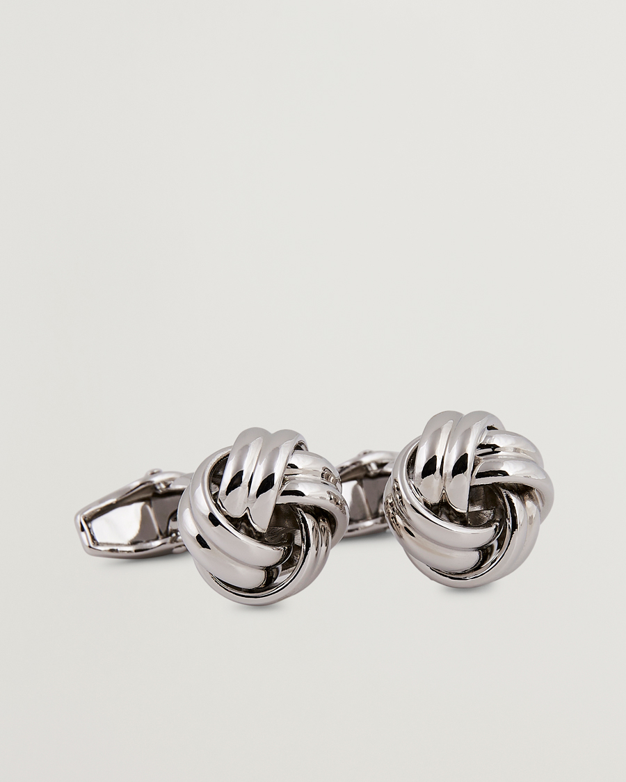 Herre | Amanda Christensen Knot Cufflink & Shirt Studs Set Silver | Amanda Christensen | Knot Cufflink & Shirt Studs Set Silver