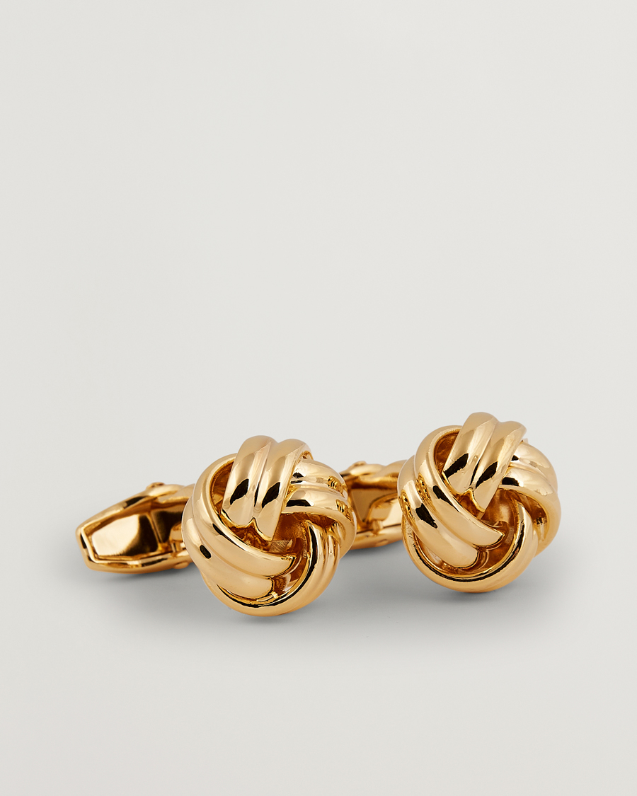 Herre | Mansjettknapper | Amanda Christensen | Knot Cufflink & Shirt Studs Set Gold