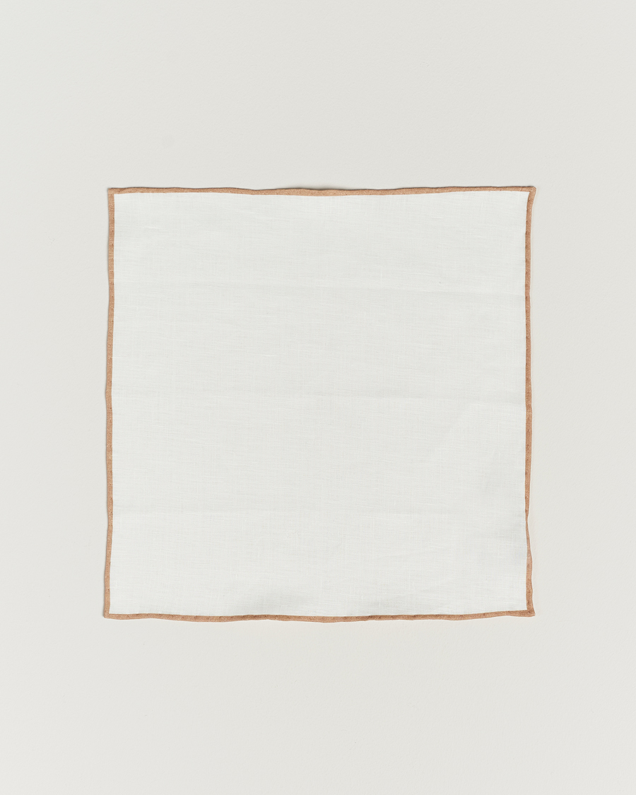 Herre |  | Amanda Christensen | Linen Paspoal Pocket Square Sand/White