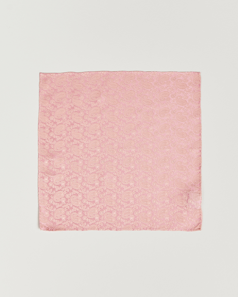 Herre | Lommetørklær | Amanda Christensen | Tonal Paisley Silk Pocket Square Powder Pink
