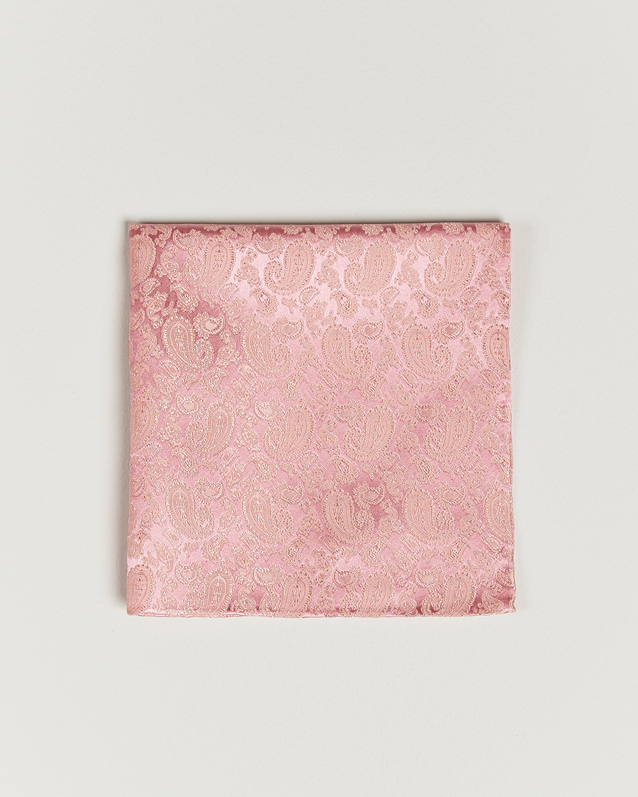 Herre | Lommetørklær | Amanda Christensen | Tonal Paisley Silk Pocket Square Powder Pink