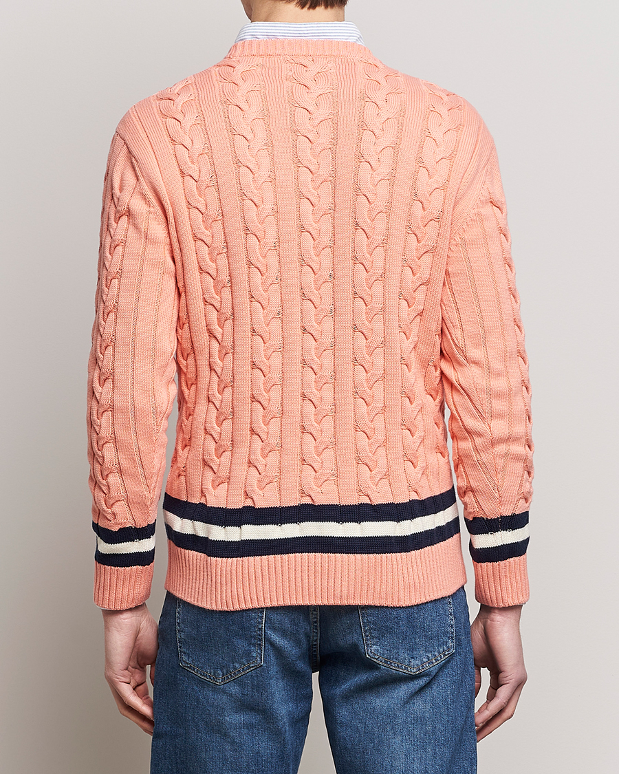 Herre | Gensere | Baracuta | Cotton Cable Crew Neck Flamingo