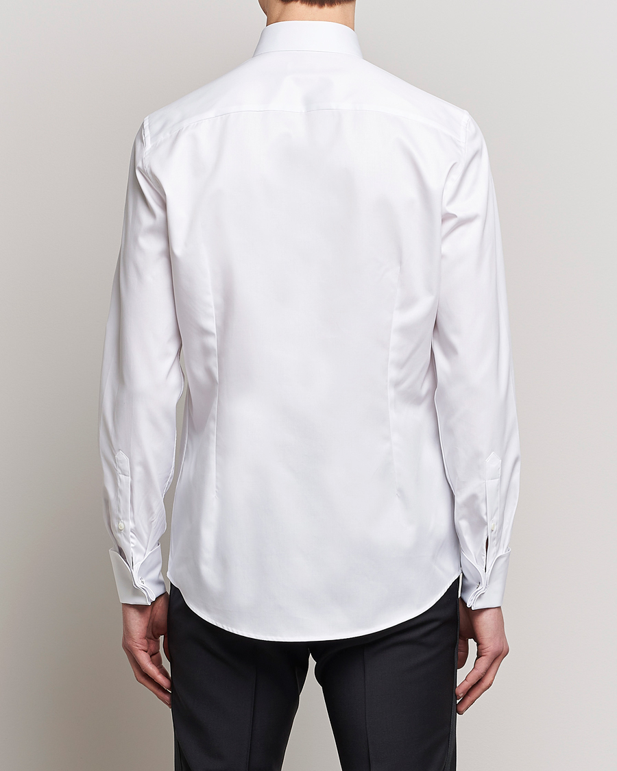 Herre | Skjorter | Stenströms | Slimline Open Smoking Shirt White