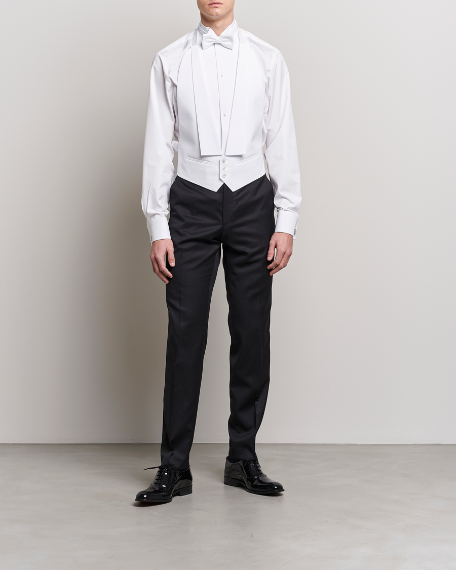 Herr | Stenströms | Stenströms | Fitted Body Stand Up Collar Evening Shirt White