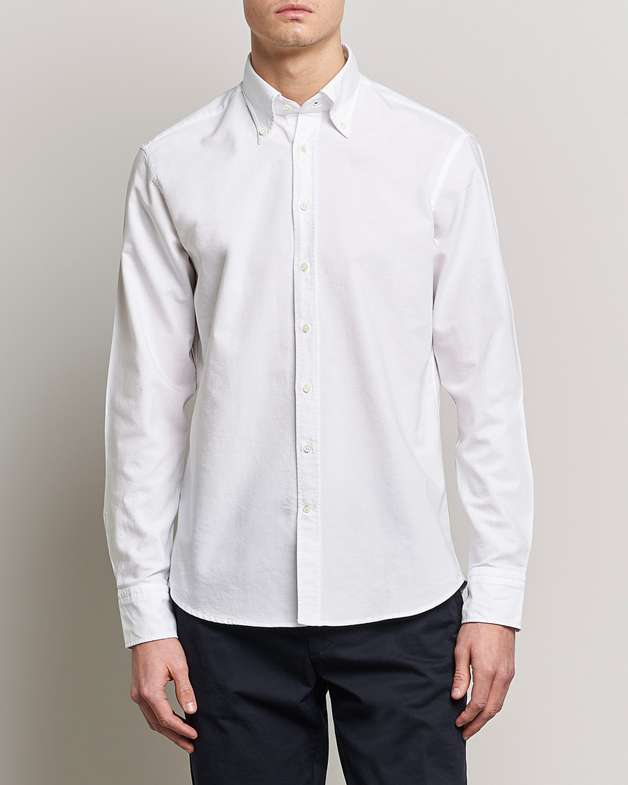 Herre | Casual | Stenströms | Fitted Body Oxford Shirt White