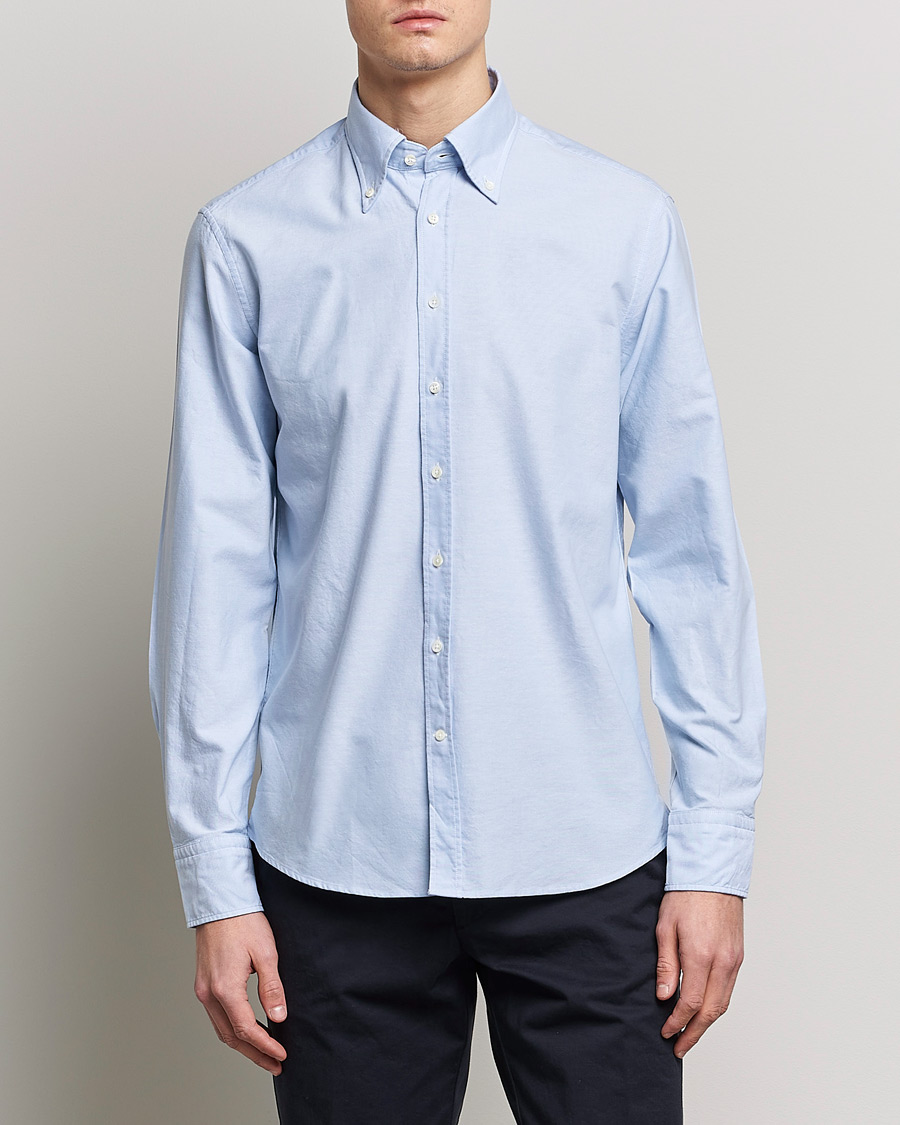 Herre | Stenströms | Stenströms | Fitted Body Oxford Shirt Light Blue