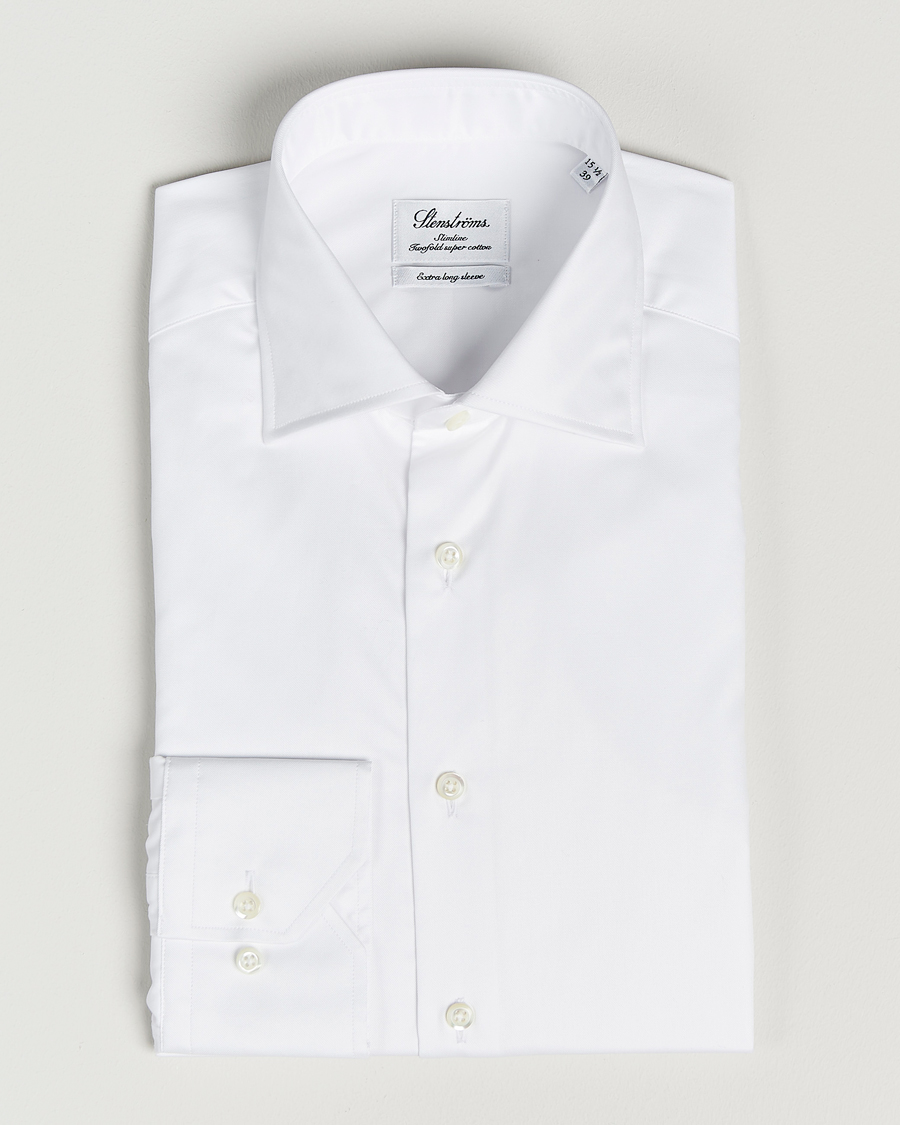 Herre | Skjorter | Stenströms | Slimline X-Long Sleeve Shirt White