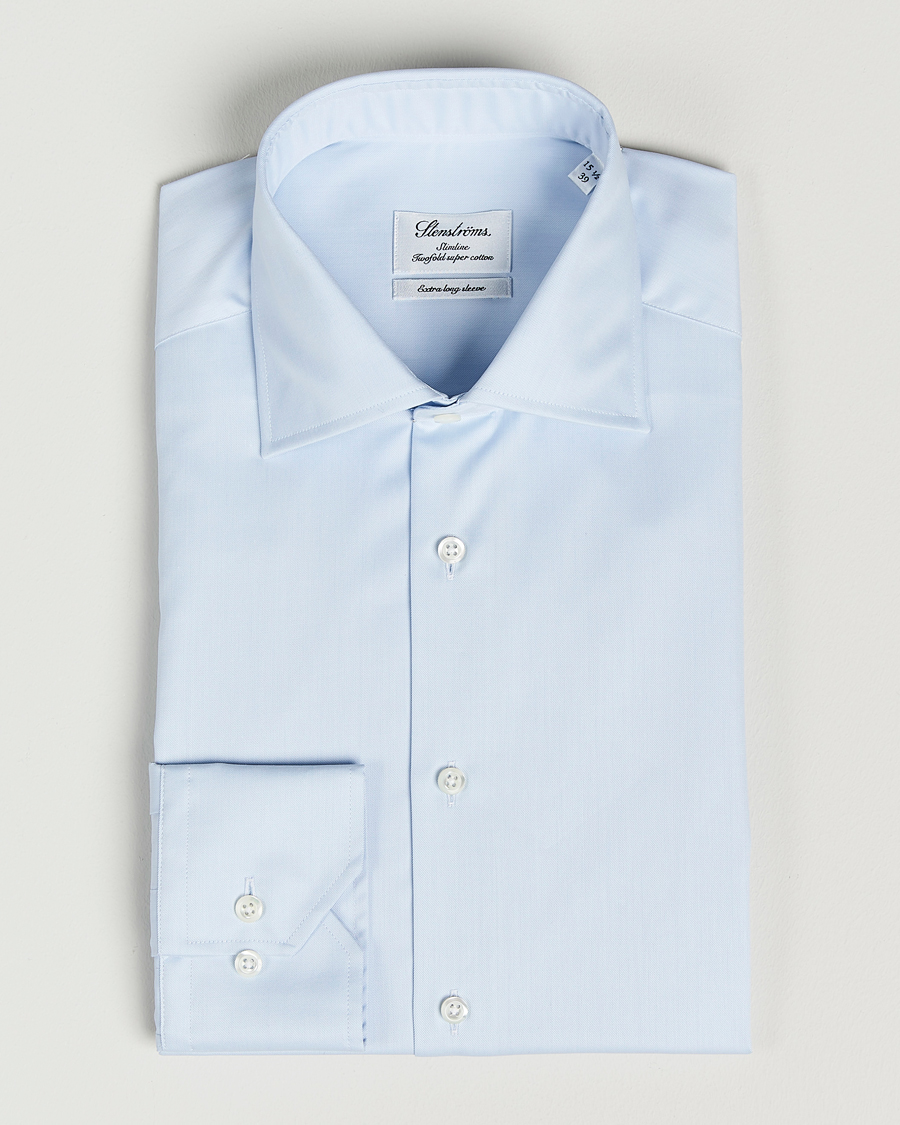 Herre |  | Stenströms | Slimline X-Long Sleeve Shirt Light Blue